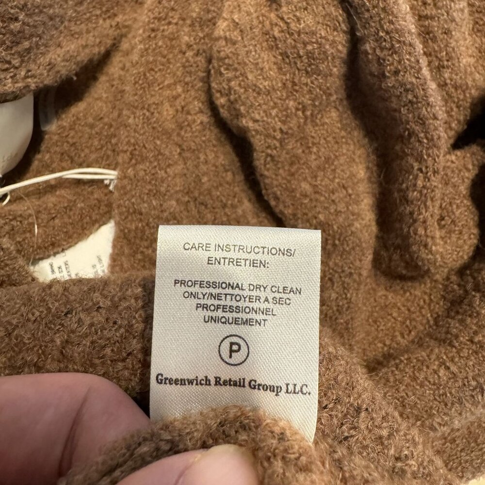 NWT The Westside Luna Boucle Light Brown Wool Blend Knit Sweater Women's Small S - Picture 6 of 7